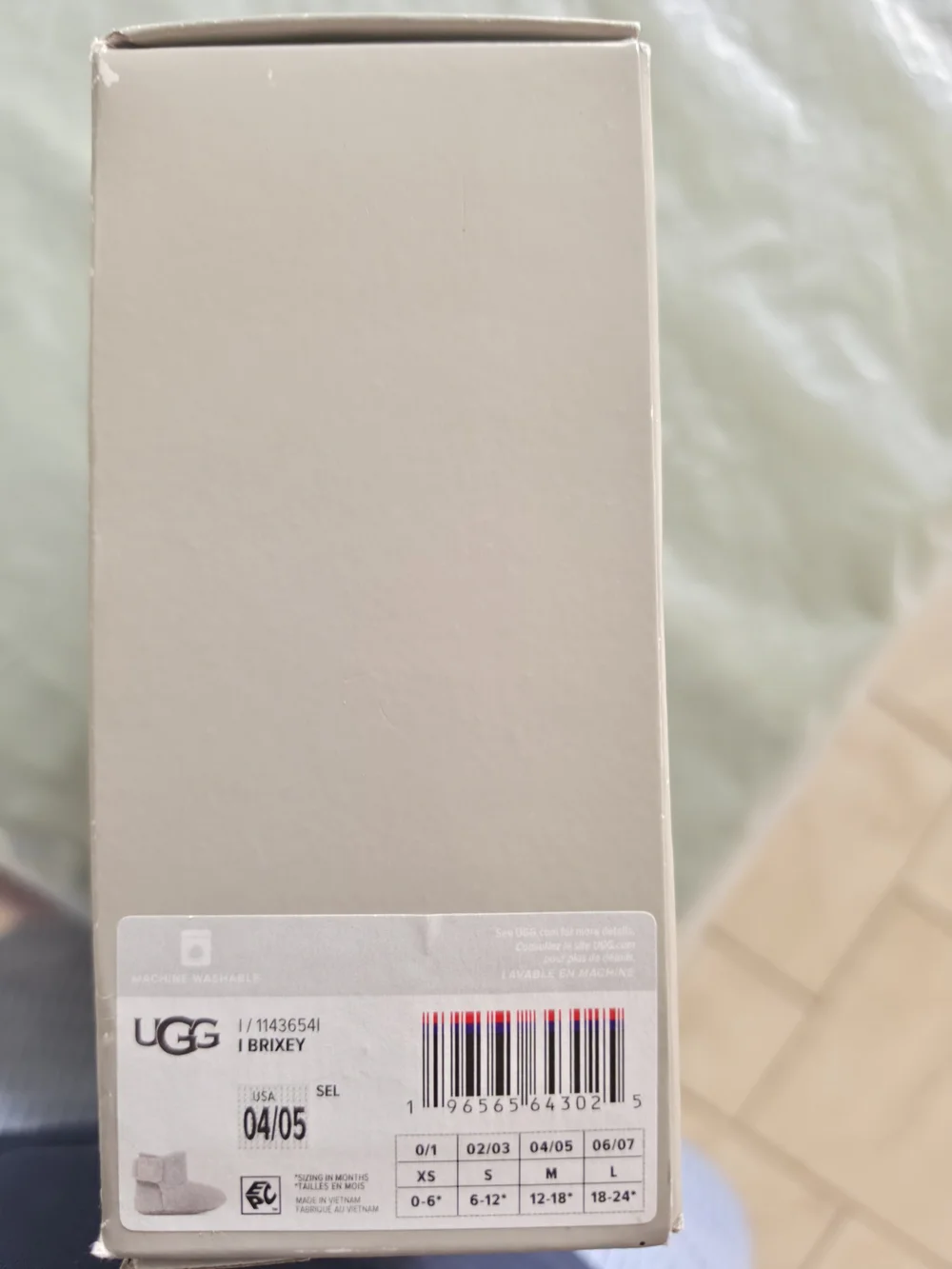 UGG Baby Light Gray Fleece Booties